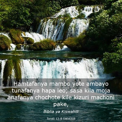 Picture 03 - Torati 12:8 SWHULB - Hamtafanya mambo yote ambayo tunafanya hapa leo; - Bible Verse Picture