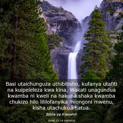 Picture 03 - Torati 13:14 SWHULB - Basi utaichunguza uthibitisho, kufanya utafiti na - Bible Verse Picture