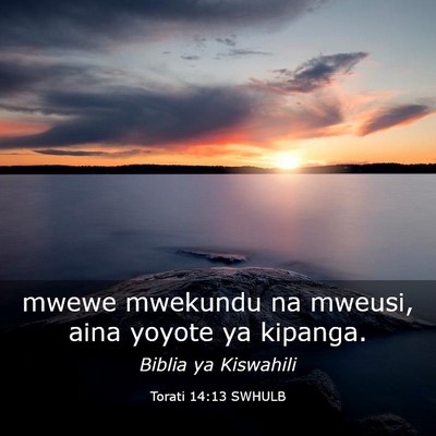 Picture 03 - Torati 14:13 SWHULB - mwewe mwekundu na mweusi, aina yoyote ya - Bible Verse Picture