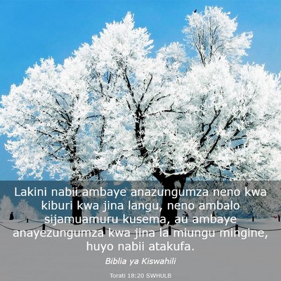Picture 03 - Torati 18:20 SWHULB - Lakini nabii ambaye anazungumza neno kwa kiburi - Bible Verse Picture