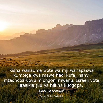 Picture 03 - Torati 21:21 SWHULB - Kisha wanaume wote wa mji wanapaswa kumpiga kwa - Bible Verse Picture