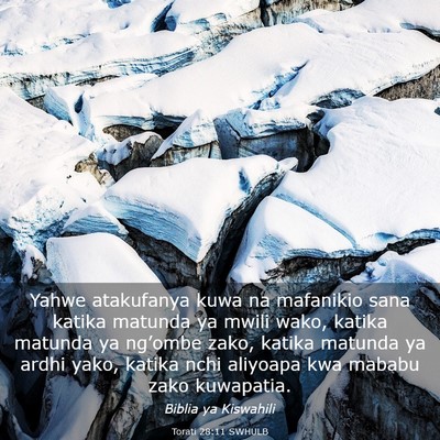 Picture 03 - Torati 28:11 SWHULB - Yahwe atakufanya kuwa na mafanikio sana katika - Bible Verse Picture