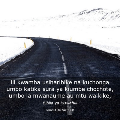 Picture 03 - Torati 4:16 SWHULB - ili kwamba usiharibike na kuchonga umbo katika - Bible Verse Picture