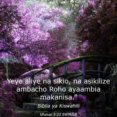 Picture 03 - Ufunuo 3:22 SWHULB - Yeye aliye na sikio, na asikilize ambacho Roho - Bible Verse Picture