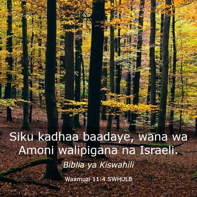 Picture 03 - Waamuzi 11:4 SWHULB - Siku kadhaa baadaye, wana wa Amoni walipigana na - Bible Verse Picture