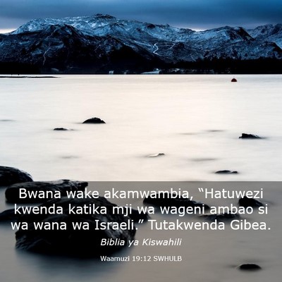 Picture 03 - Waamuzi 19:12 SWHULB - Bwana wake akamwambia, “Hatuwezi kwenda katika - Bible Verse Picture