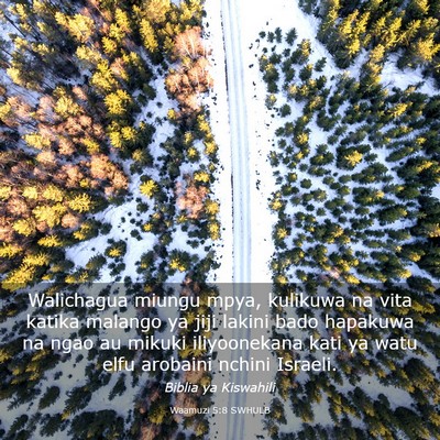 Picture 03 - Waamuzi 5:8 SWHULB - Walichagua miungu mpya, kulikuwa na vita katika - Bible Verse Picture
