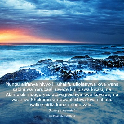 Picture 03 - Waamuzi 9:24 SWHULB - Mungu alifanya hivyo ili uhalifu uliofanywa kwa - Bible Verse Picture