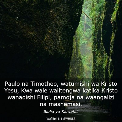 Picture 03 - Wafilipi 1:1 SWHULB - Paulo na Timotheo, watumishi wa Kristo Yesu, Kwa - Bible Verse Picture