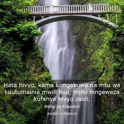 Picture 03 - Wafilipi 3:4 SWHULB - Hata hivyo, kama kungekuwa na mtu wa kuutumainia - Bible Verse Picture