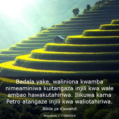 Picture 03 - Wagalatia 2:7 SWHULB - Badala yake, waliniona kwamba nimeaminiwa - Bible Verse Picture
