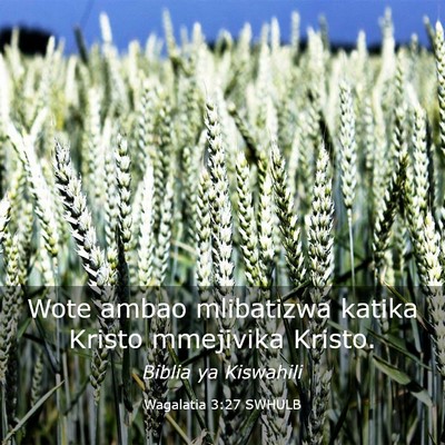 Picture 03 - Wagalatia 3:27 SWHULB - Wote ambao mlibatizwa katika Kristo mmejivika - Bible Verse Picture