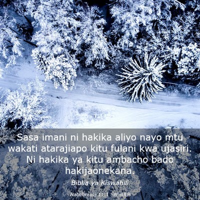 Picture 03 - Wahebrania 11:1 SWHULB - Sasa imani ni hakika aliyo nayo mtu wakati - Bible Verse Picture