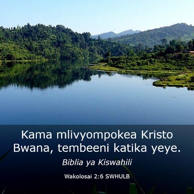 Picture 03 - Wakolosai 2:6 SWHULB - Kama mlivyompokea Kristo Bwana, tembeeni katika - Bible Verse Picture