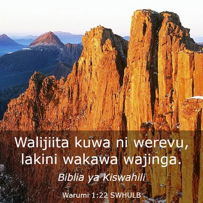 Picture 03 - Warumi 1:22 SWHULB - Walijiita kuwa ni werevu, lakini wakawa - Bible Verse Picture