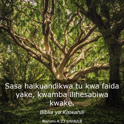 Picture 03 - Warumi 4:23 SWHULB - Sasa haikuandikwa tu kwa faida yake, kwamba - Bible Verse Picture