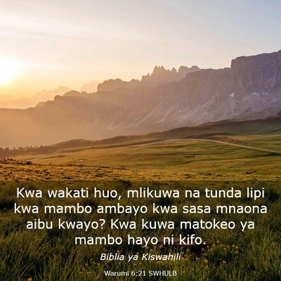 Picture 03 - Warumi 6:21 SWHULB - Kwa wakati huo, mlikuwa na tunda lipi kwa mambo - Bible Verse Picture