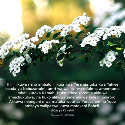Picture 03 - Yeremia 40:1 SWHULB - Hili lilikuwa neno ambalo lilikuja kwa Yeremia - Bible Verse Picture