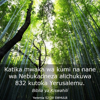 Picture 03 - Yeremia 52:29 SWHULB - Katika mwaka wa kumi na nane wa Nebukadneza - Bible Verse Picture