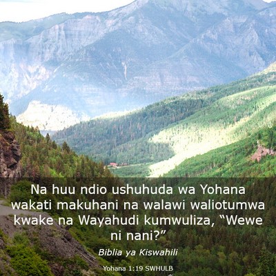 Picture 03 - Yohana 1:19 SWHULB - Na huu ndio ushuhuda wa Yohana wakati makuhani na - Bible Verse Picture