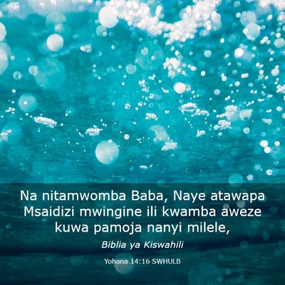 Picture 03 - Yohana 14:16 SWHULB - Na nitamwomba Baba, Naye atawapa Msaidizi - Bible Verse Picture