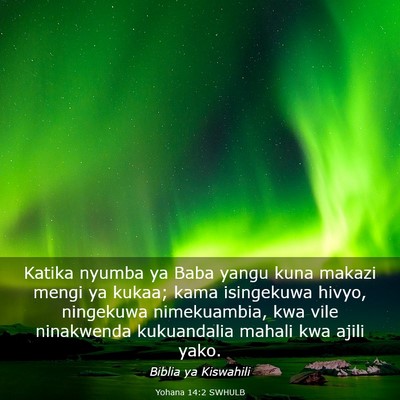 Picture 03 - Yohana 14:2 SWHULB - Katika nyumba ya Baba yangu kuna makazi mengi ya - Bible Verse Picture