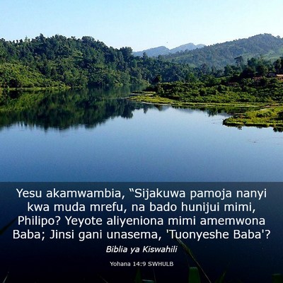 Picture 03 - Yohana 14:9 SWHULB - Yesu akamwambia, “Sijakuwa pamoja nanyi kwa - Bible Verse Picture