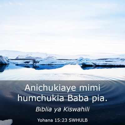 Picture 03 - Yohana 15:23 SWHULB - Anichukiaye mimi humchukia Baba - Bible Verse Picture