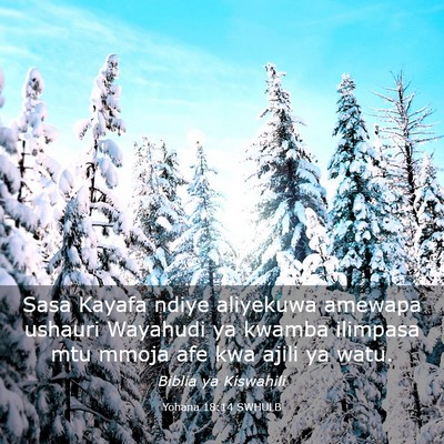 Picture 03 - Yohana 18:14 SWHULB - Sasa Kayafa ndiye aliyekuwa amewapa ushauri - Bible Verse Picture
