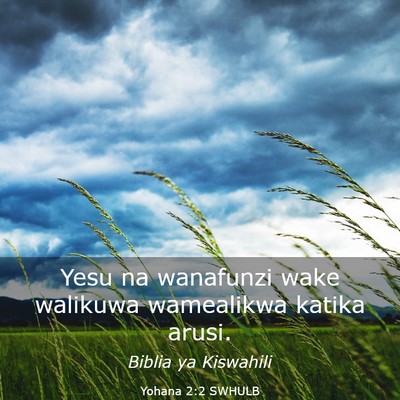 Picture 03 - Yohana 2:2 SWHULB - Yesu na wanafunzi wake walikuwa wamealikwa katika - Bible Verse Picture