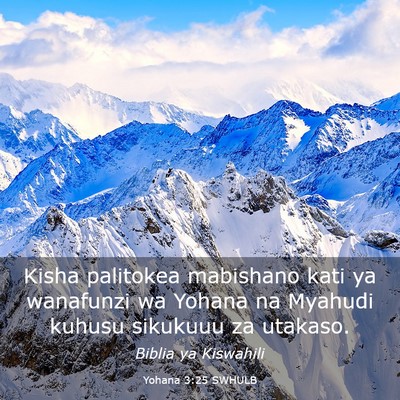 Picture 03 - Yohana 3:25 SWHULB - Kisha palitokea mabishano kati ya wanafunzi wa - Bible Verse Picture