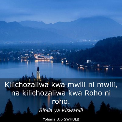 Picture 03 - Yohana 3:6 SWHULB - Kilichozaliwa kwa mwili ni mwili, na - Bible Verse Picture