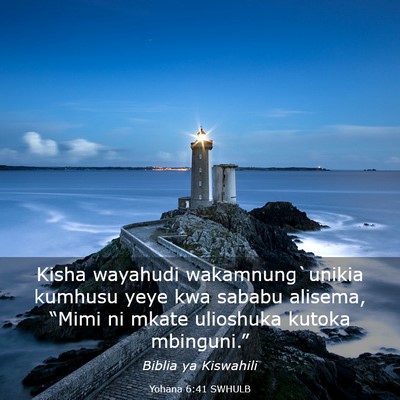 Picture 03 - Yohana 6:41 SWHULB - Kisha wayahudi wakamnung`unikia kumhusu yeye kwa - Bible Verse Picture