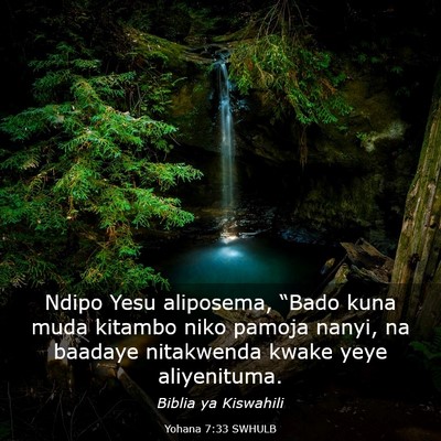 Picture 03 - Yohana 7:33 SWHULB - Ndipo Yesu aliposema, “Bado kuna muda kitambo - Bible Verse Picture