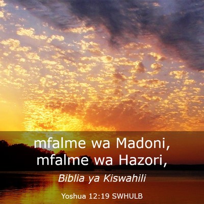 Picture 03 - Yoshua 12:19 SWHULB - mfalme wa Madoni, mfalme wa - Bible Verse Picture