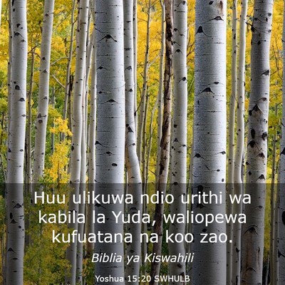 Picture 03 - Yoshua 15:20 SWHULB - Huu ulikuwa ndio urithi wa kabila la Yuda, - Bible Verse Picture