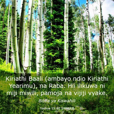 Picture 03 - Yoshua 15:60 SWHULB - Kiriathi Baali (ambayo ndio Kiriathi Yearimu), na - Bible Verse Picture