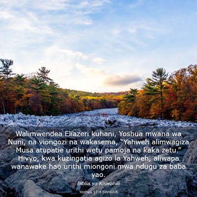 Picture 03 - Yoshua 17:4 SWHULB - Walimwendea Eliazeri kuhani, Yoshua mwana wa - Bible Verse Picture