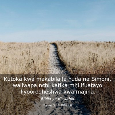 Picture 03 - Yoshua 21:9 SWHULB - Kutoka kwa makabila la Yuda na Simoni, waliwapa - Bible Verse Picture