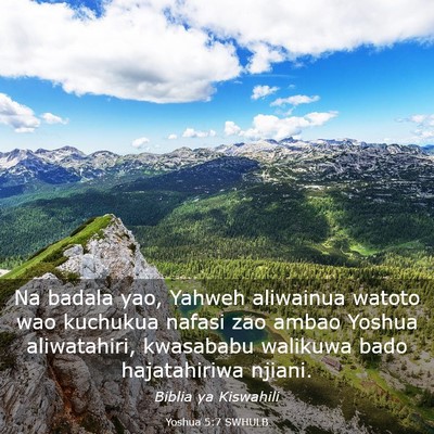 Picture 03 - Yoshua 5:7 SWHULB - Na badala yao, Yahweh aliwainua watoto wao - Bible Verse Picture