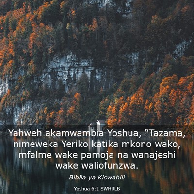 Picture 03 - Yoshua 6:2 SWHULB - Yahweh akamwambia Yoshua, “Tazama, nimeweka - Bible Verse Picture