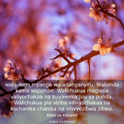Picture 03 - Yoshua 9:4 SWHULB - walipanga mpango wa udanganyifu. Walienda kama - Bible Verse Picture