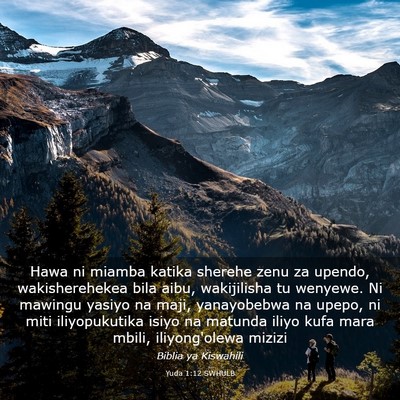 Picture 03 - Yuda 1:12 SWHULB - Hawa ni miamba katika sherehe zenu za upendo, - Bible Verse Picture