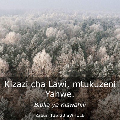 Picture 03 - Zaburi 135:20 SWHULB - Kizazi cha Lawi, mtukuzeni - Bible Verse Picture