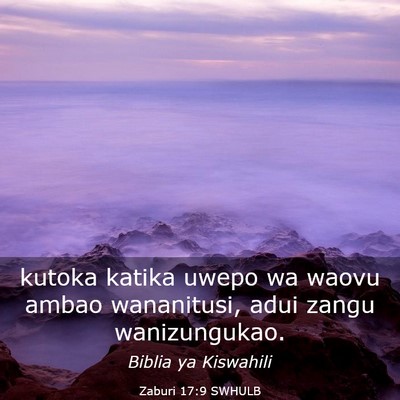 Picture 03 - Zaburi 17:9 SWHULB - kutoka katika uwepo wa waovu ambao wananitusi, - Bible Verse Picture
