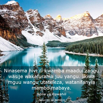 Picture 03 - Zaburi 38:16 SWHULB - Ninasema hivi ili kwamba maadui zangu wasije - Bible Verse Picture