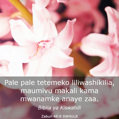 Picture 03 - Zaburi 48:6 SWHULB - Pale pale tetemeko liliwashikilia, maumivu makali - Bible Verse Picture