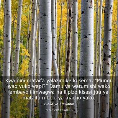 Picture 03 - Zaburi 79:10 SWHULB - Kwa nini mataifa yalazimike kusema, “Mungu wao - Bible Verse Picture