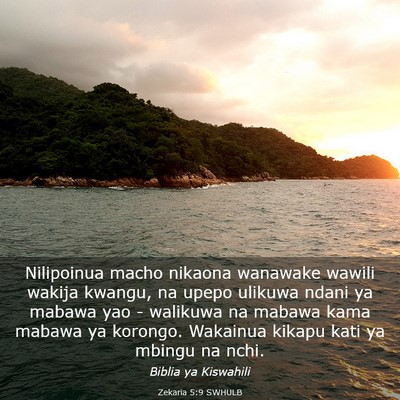 Picture 03 - Zekaria 5:9 SWHULB - Nilipoinua macho nikaona wanawake wawili wakija - Bible Verse Picture