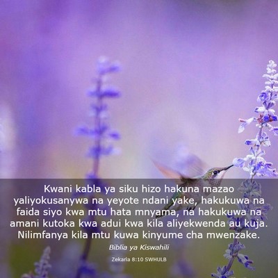 Picture 03 - Zekaria 8:10 SWHULB - Kwani kabla ya siku hizo hakuna mazao - Bible Verse Picture